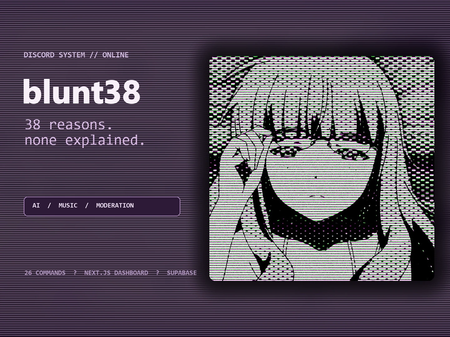 blunt38 Discord bot project cover