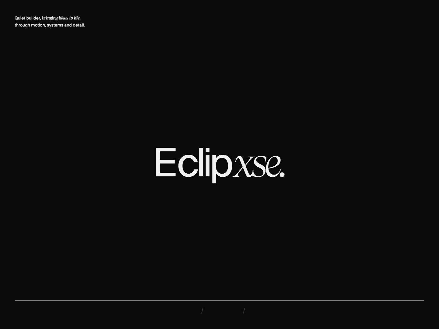 Eclipxse Portfolio project cover